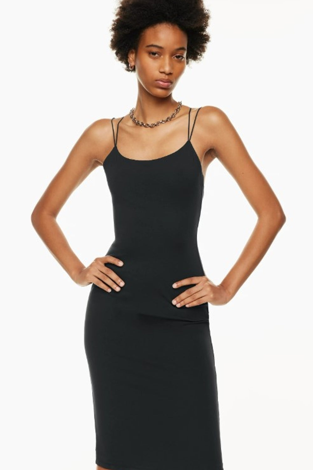 Scoop Neck Bodycon Dress Black – Styched Fashion