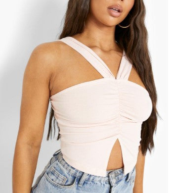 RUCHED DETAIL TOP