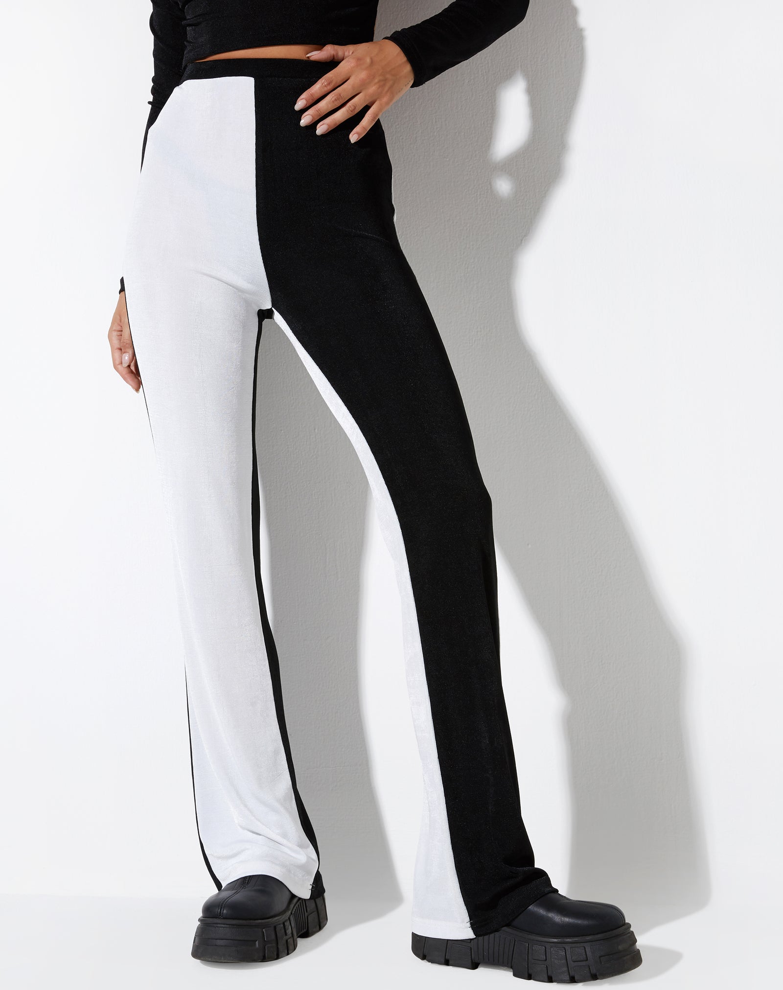Bell Bottom Like Trouser In Lycra Black – Styched Fashion