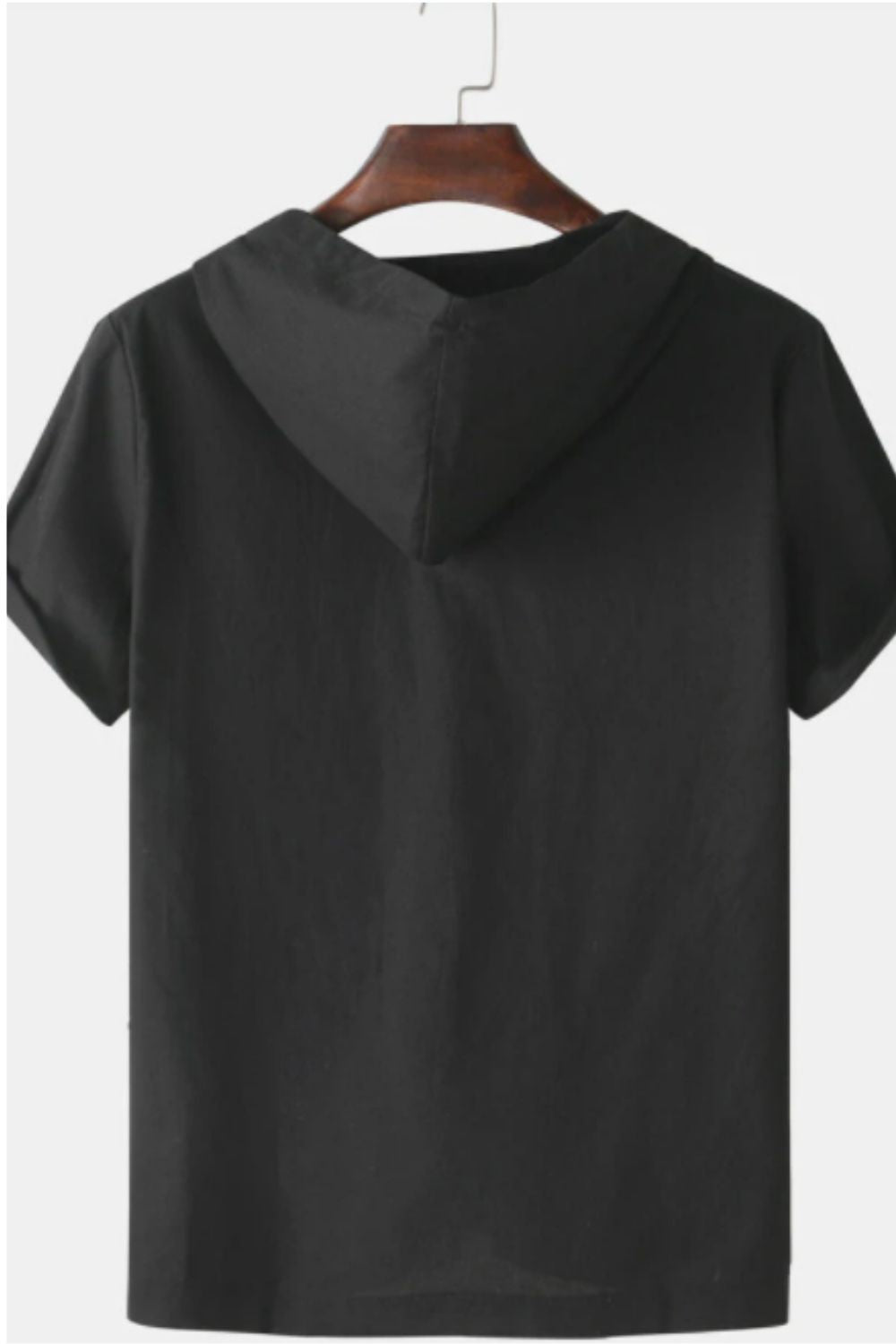Drawstring Black Hoodie T-shirt – Styched Fashion