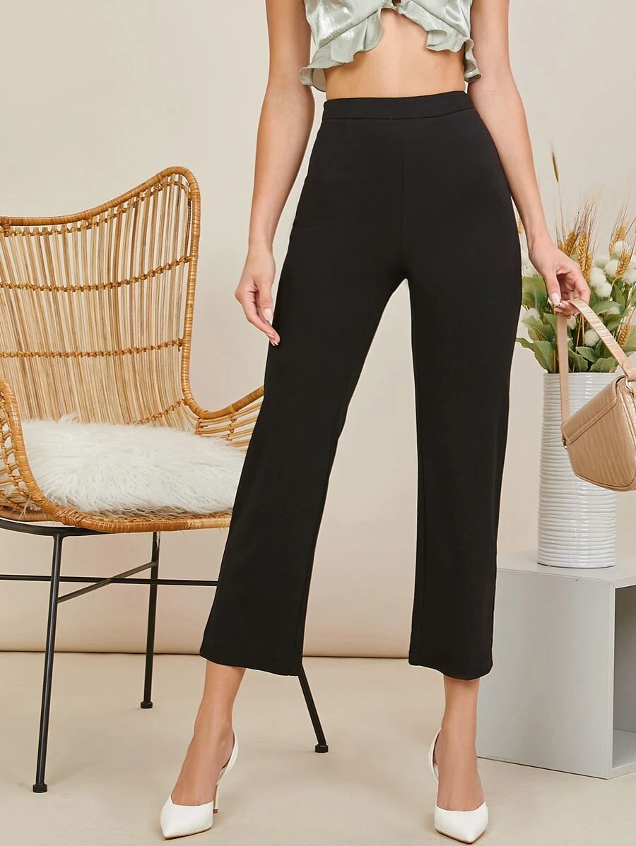 Solid Tailored Pants – Styched Fashion