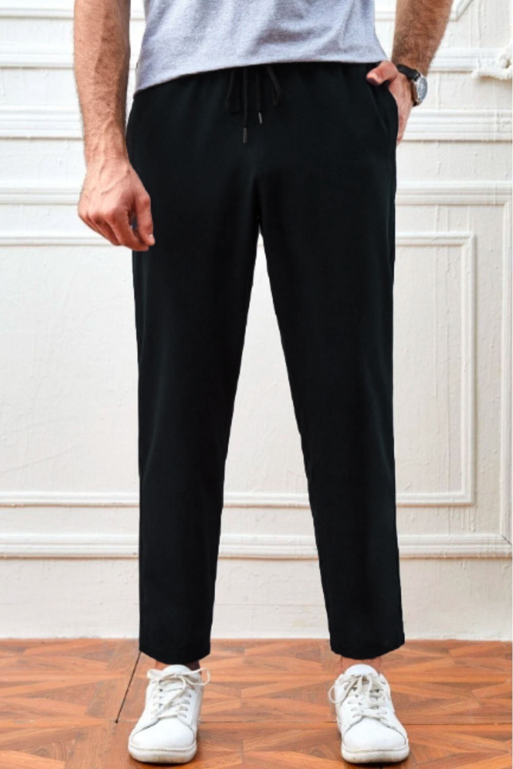 Solid Pocket Front Trousers – Styched Fashion