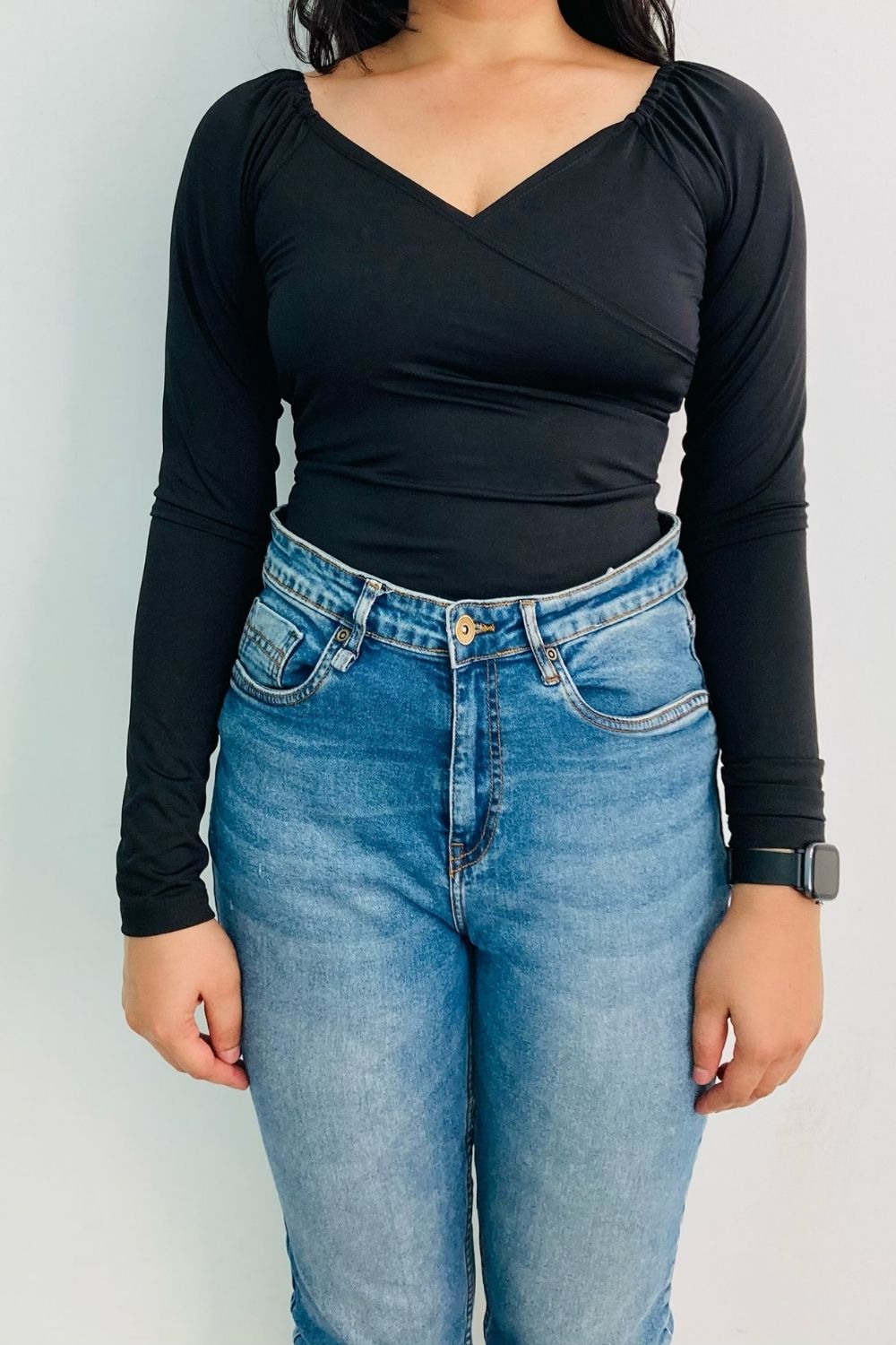 Black Long Sleeve Neck Bodysuit – Styched Fashion