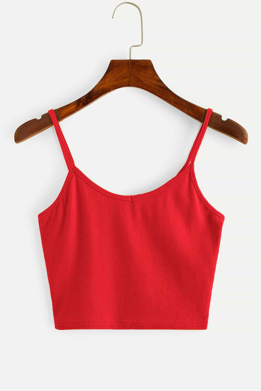 Japna, Tops, Red Crocheted Eyelet Cotton Cami Top