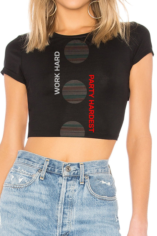 Vcon Black Crop Top