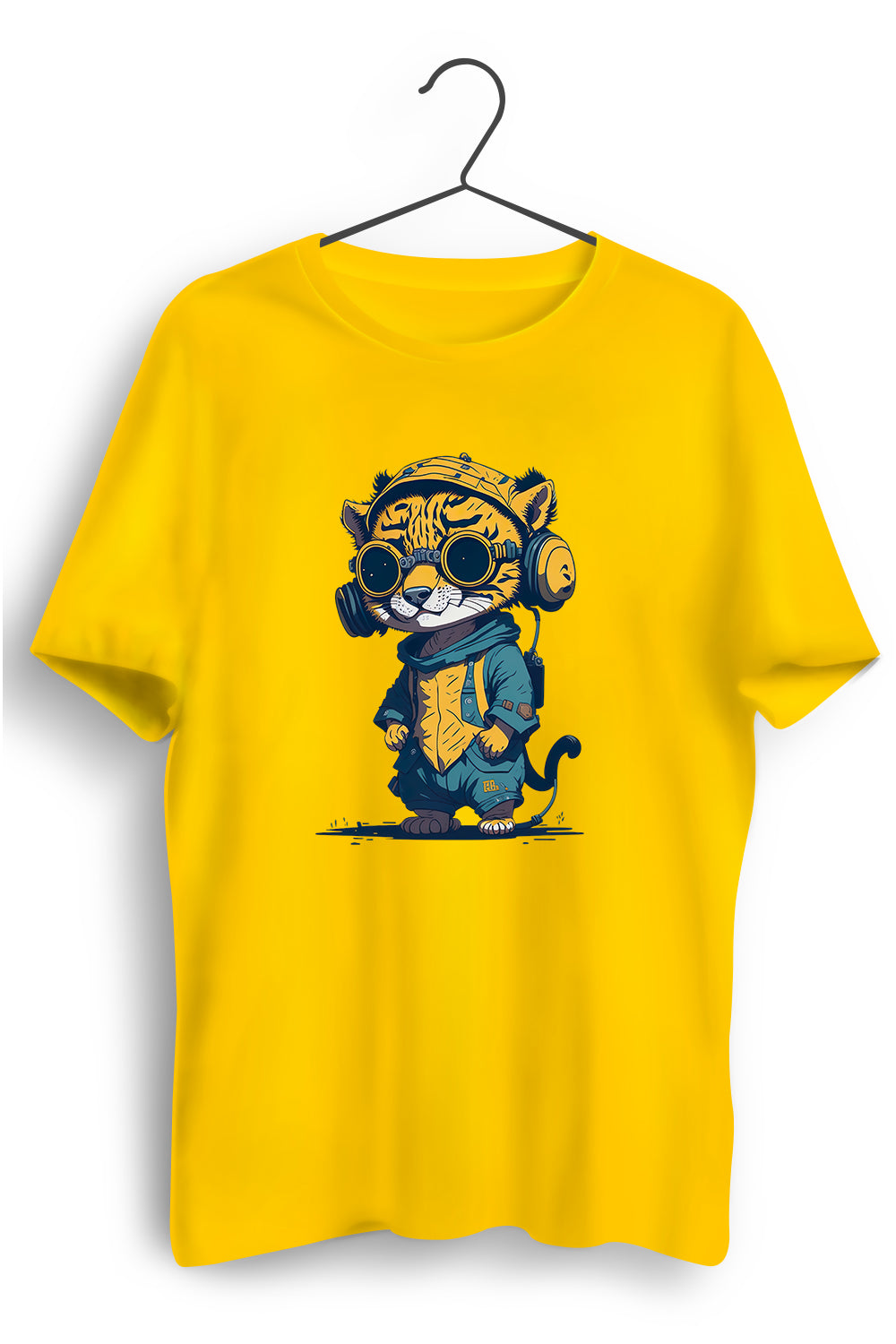 Baby Tiger Graphic Printed Yellow Tshirt