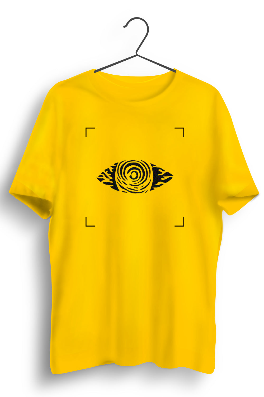 Eye Graphic Printed Yellow Tshirt