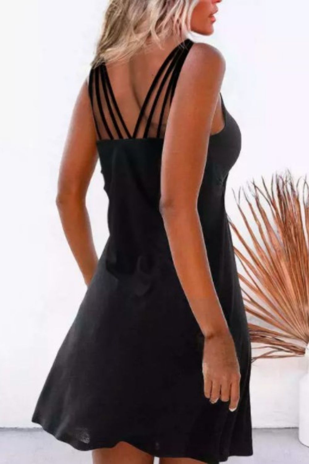 Buy BLACK SPAGHETTI STRAP SLIT MIDI DRESS for Women Online in India