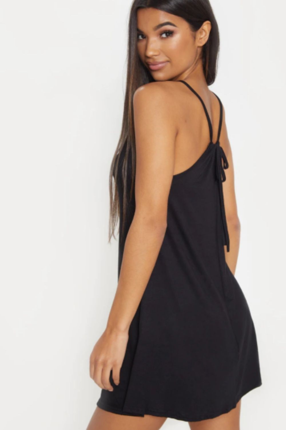 Fit and Flared Black Mini Dress – Styched Fashion