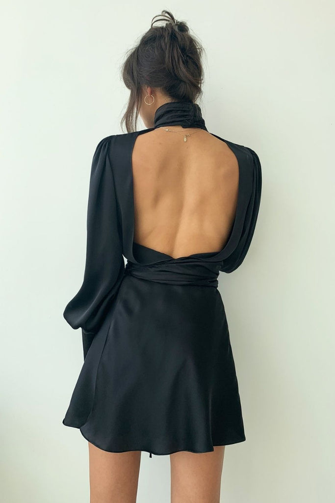 Black Satin Flowy Skirt – Styched Fashion