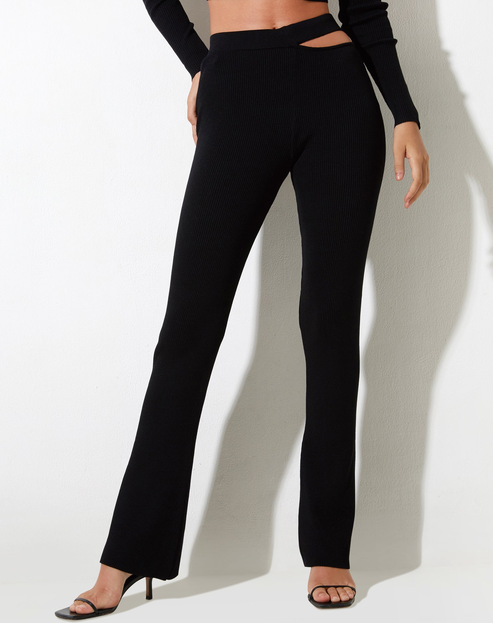 Feather Trim Kick Flare Trousers | Nasty Gal