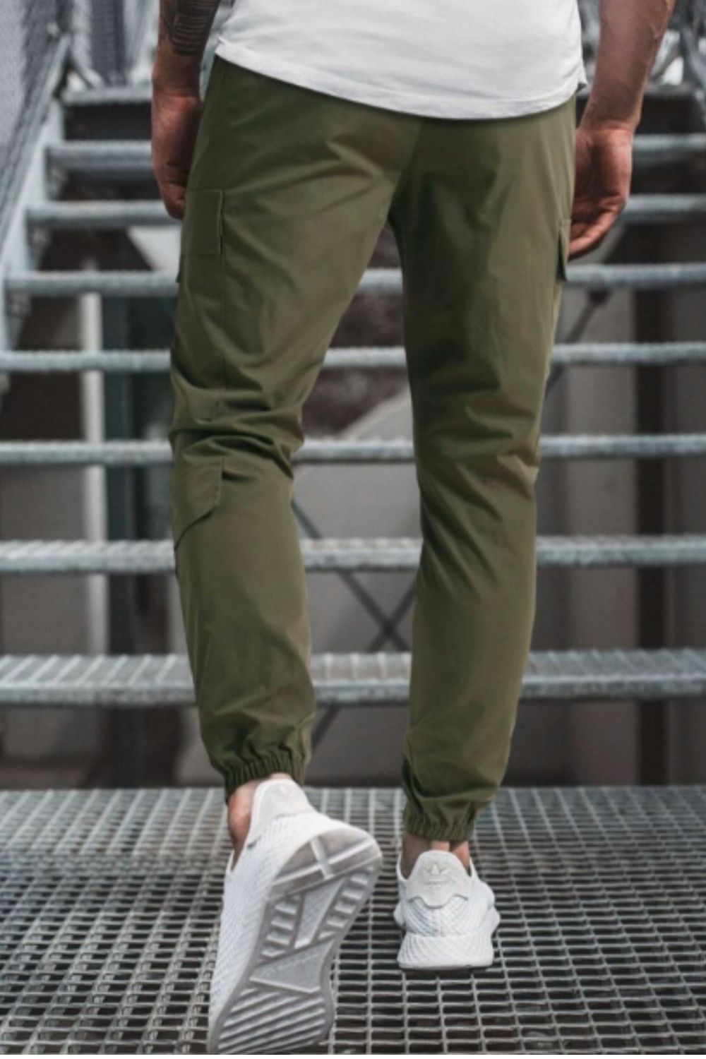 Mens Fashion Athletic Joggers Pants - Sweatpants Trousers Cotton Cargo  Pants Mens Long Pants Large Khaki