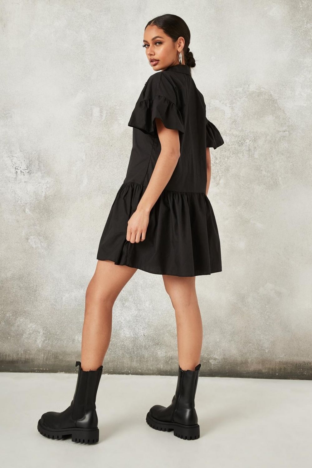 SHIRT DRESS - Black | ZARA India