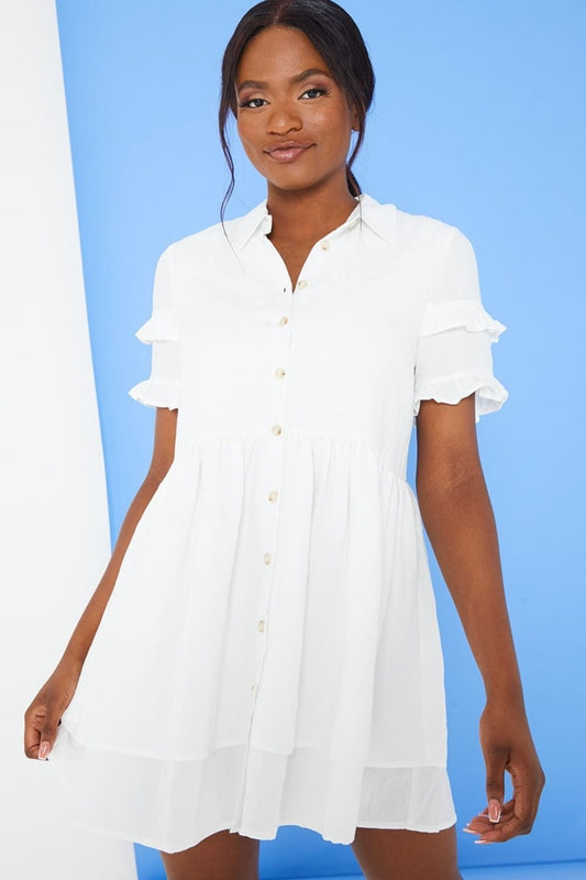 Split Thigh Tank Dress White – Styched Fashion