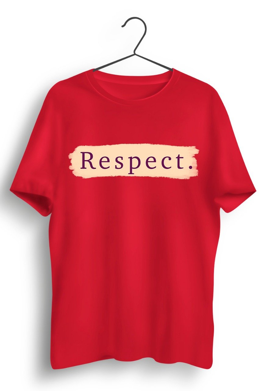 Respect Graphic Printed Red Tshirt