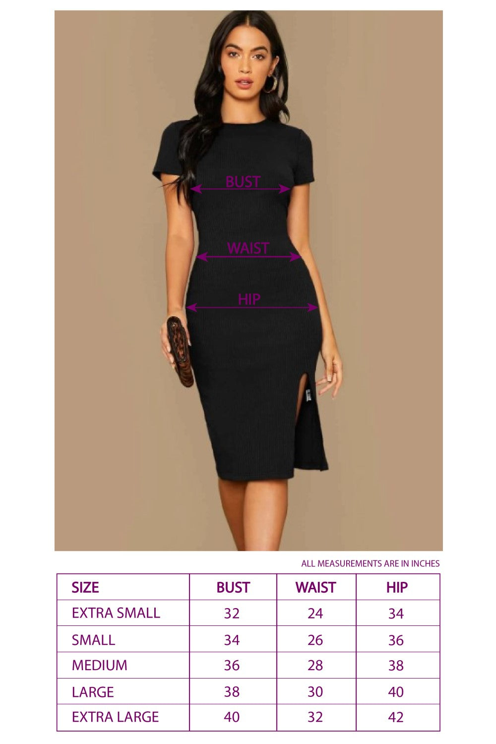 Solid Knitted V-Neck Bodycon Knee-Length Dress by Wyshlist